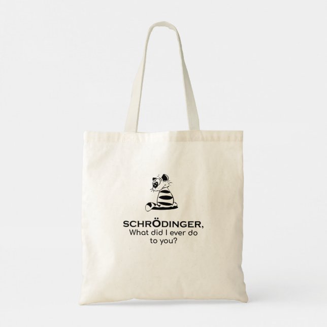 Bolsa Tote Schrodinger’s Cat Cute Science Philosophy (Verso)