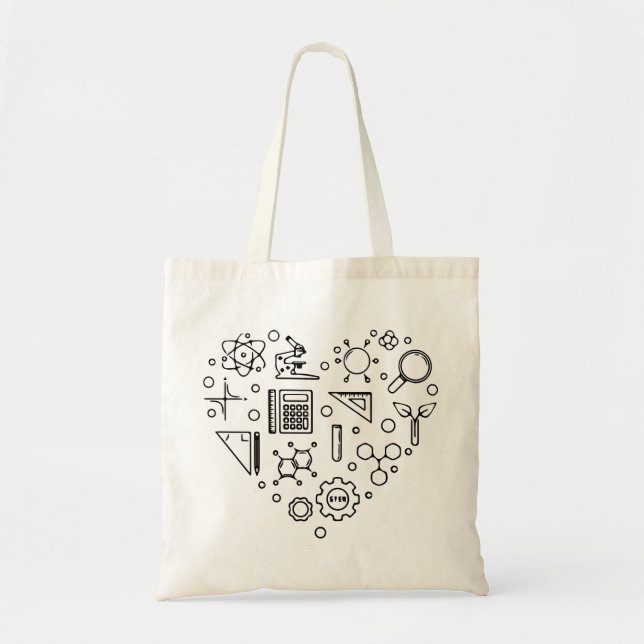 Bolsa Tote Science Heart - Science, You Energy, Funny Science (Frente)