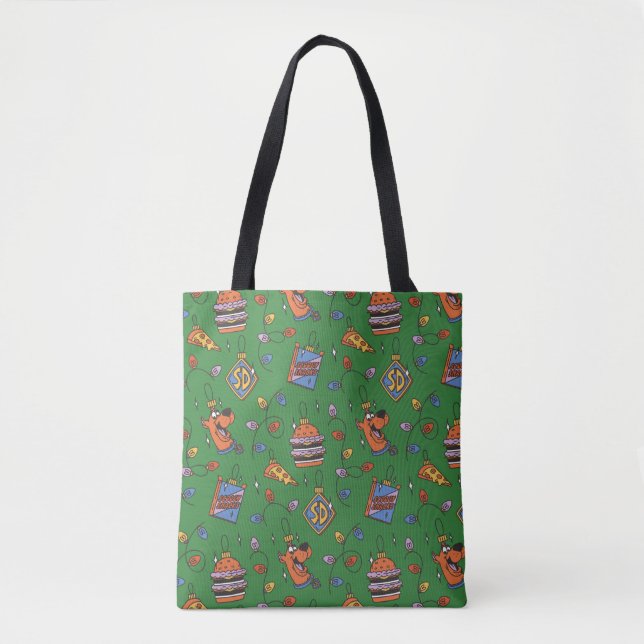 Bolsa Tote Scooby-Doo Holiday Snack Lights Pattern (Frente)