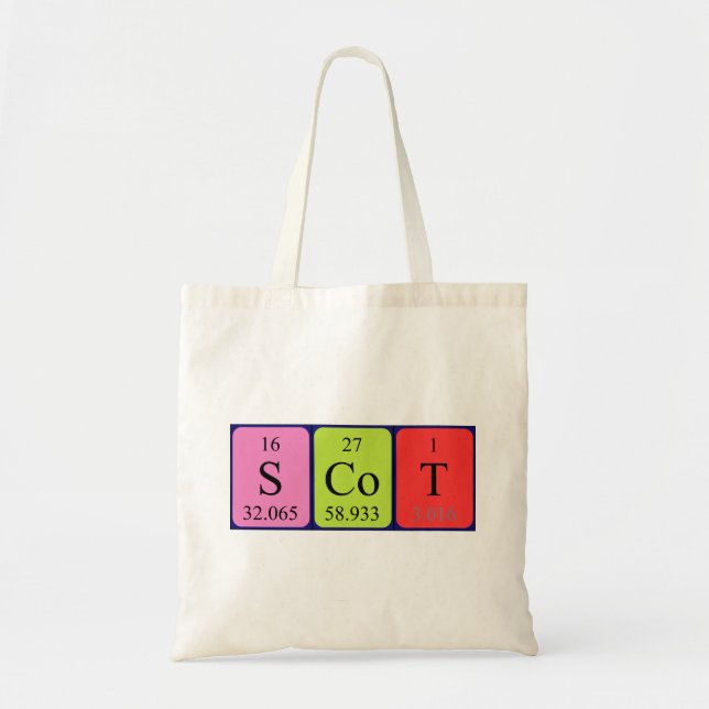 Bolsa Tote Scot periódico mesa tote name (Frente)