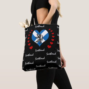 Bolsa Tote Scotland Flag & Heart Scottish Flag