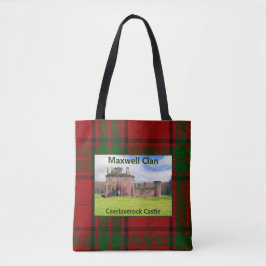 Bolsa Tote Scottish Maxwell Caerlaverock Castle Clan Tartan