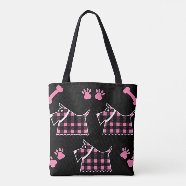 Bolsa Tote Scotty Terrier Dogs Cute Engraçado Terriers Breeds (Verso)