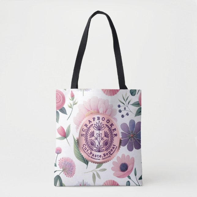 Bolsa Tote Scrapbookers - Cortar, Colar e Repetir (Frente)