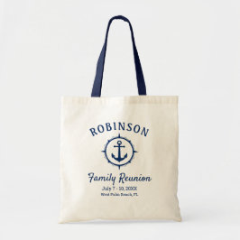 Bolsa Tote Script Azul do Marinho de Reunião da Família de Ân