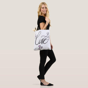 Bolsa Tote Script de Amor Serenidade Gráfico de Mindfulness