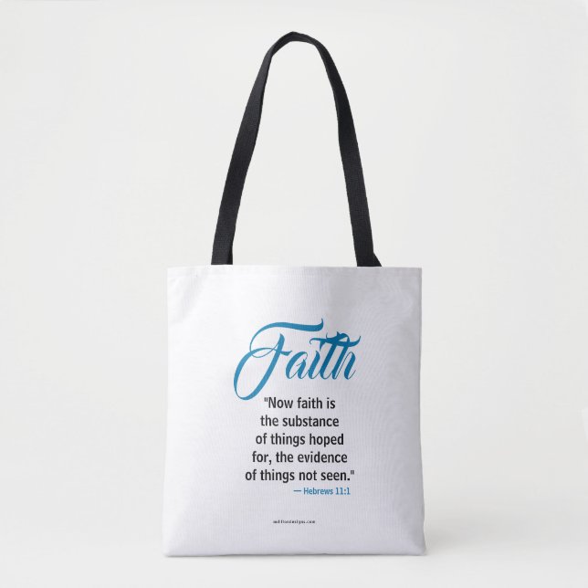 Bolsa Tote Script de Coleção #FAITH (Frente)