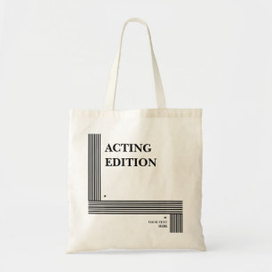 Bolsa Tote Script de Reprodução da Edição em Ação Estilado
