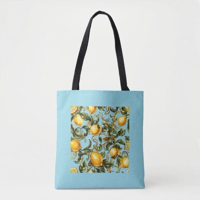 Bolsa Tote Scroll de Limão e Vinha (Frente)
