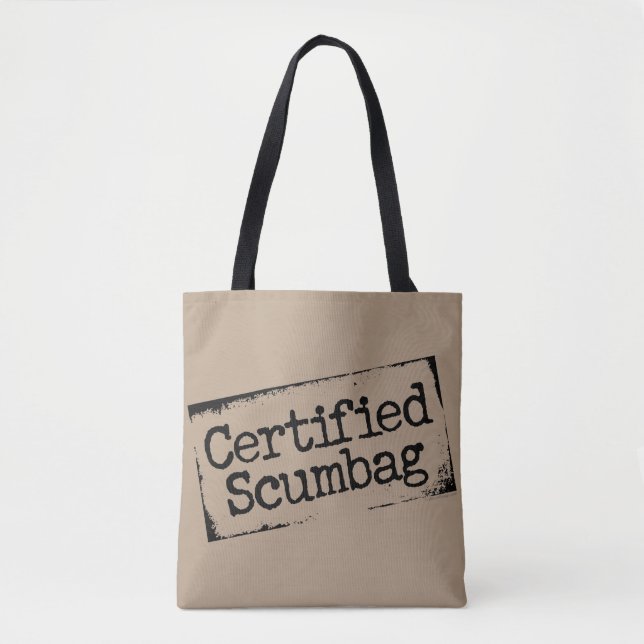 Bolsa Tote Scumbag certificado (Frente)