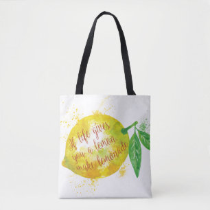 Bolsa Tote Se a vida lhe dá um limão, faça a limonada