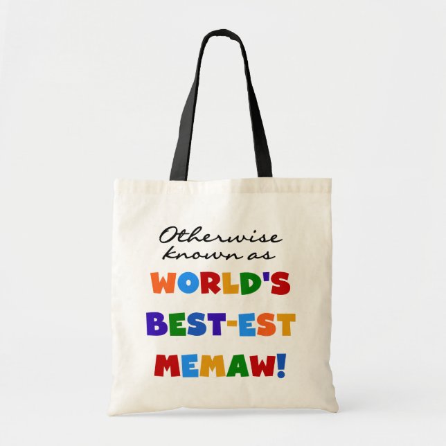 Bolsa Tote Se não sabido como o Melhor-est Memaw do mundo (Frente)