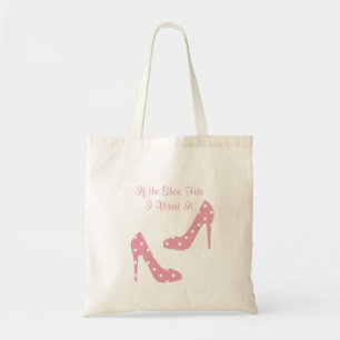 Bolsa Tote Se os calçados cabem o rosa