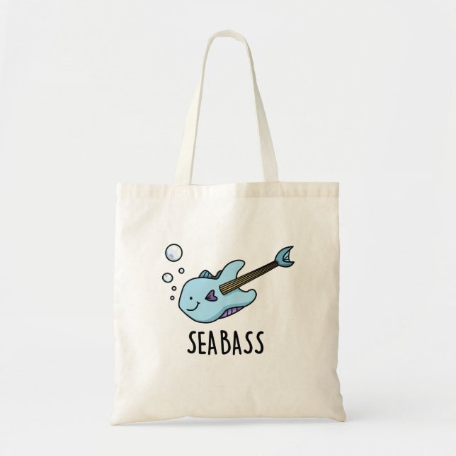 Bolsa Tote Sea Bass Funny Bass Guitarra (Frente)