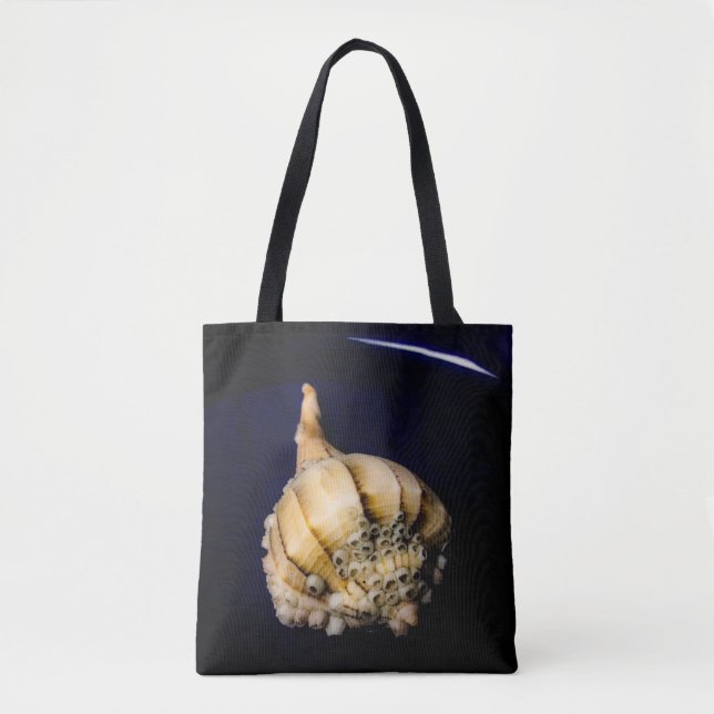 Bolsa Tote Sea Snail Shell com Barnáculos (Frente)