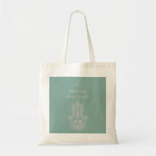 Bolsa Tote Seafoam Green Yoga Studio Hamsa Personalizável
