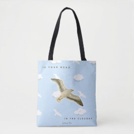 Bolsa Tote Seagull in the Clouds watercolor