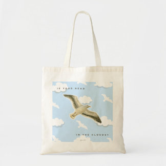 Bolsa Tote Seagull in the Clouds watercolor