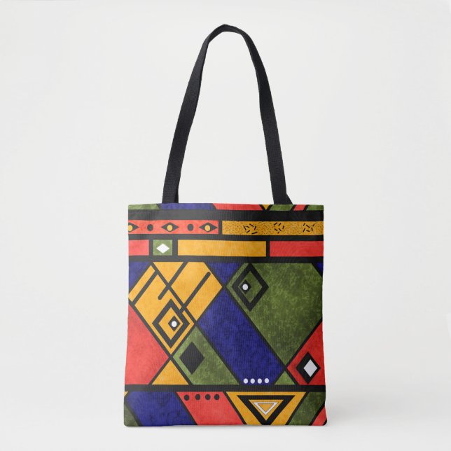 Bolsa Tote Seamless african ethno traditional texture pattern (Frente)