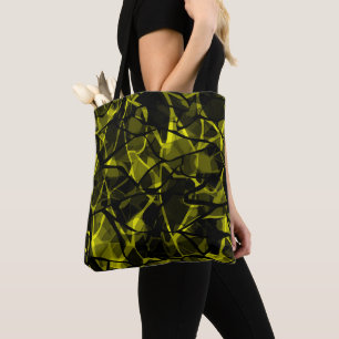 Bolsa Tote Seamless liquid wavy abstract black green modern p