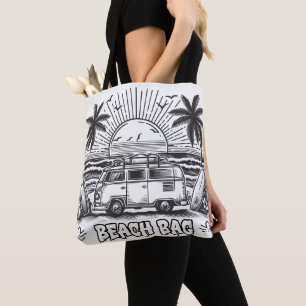 Bolsa Tote Seashell Paradise Coloring Van