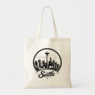 Bolsa Tote Seattle City Skyline
