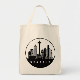 Bolsa Tote Seattle Washington Skyline