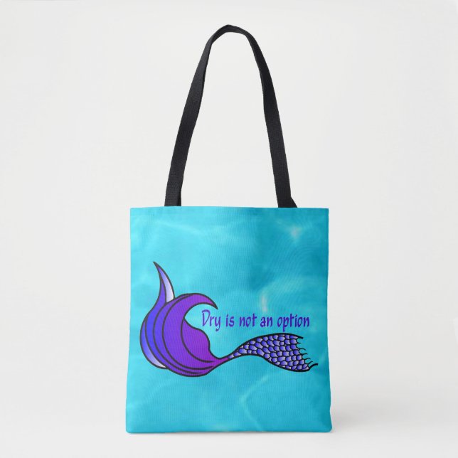 Bolsa Tote Seco Não É Uma Pobre Mala de cauda de sereia púrpu (Frente)