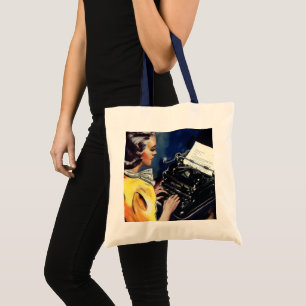 Bolsa Tote Secretária Executiva de Negócios Vintage Datilogra
