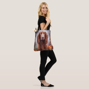 Bolsa Tote Sedter Vermelho Irlandês Halloween Com Pumpkins As