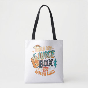 Bolsa Tote segure minha caixa de suco e veja isso