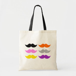Bolsa Tote Seis Moustaches coloridos dos bigodes