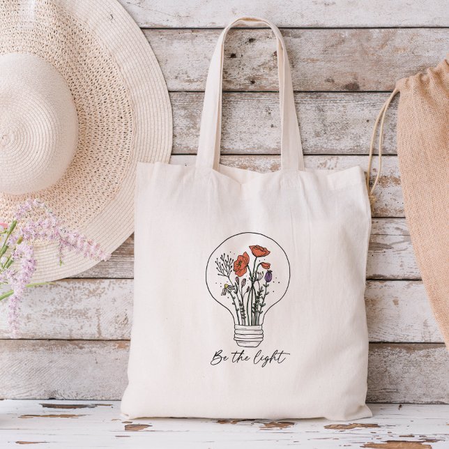 Bolsa Tote Seja A Flor Selvagem Luz (Criador carregado)