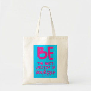 Bolsa Tote SEJA A MELHOR VERSÃO DE SI MESMO, azul