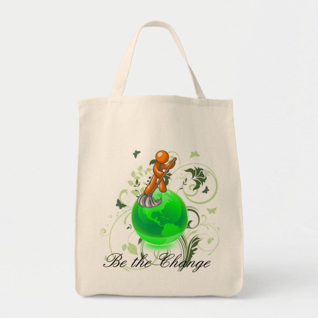 Bolsa Tote Seja a sacola da mudança (Frente)