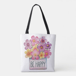 Bolsa Tote Seja feliz