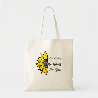 Bolsa Tote Seja feliz girassol