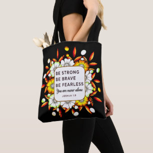 Bolsa Tote Seja Forte E Corajoso - Bíblia Verso