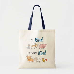Bolsa Tote Seja gentil com todos os bonitos animais vegan