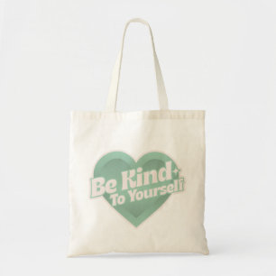 Bolsa Tote Seja gentil consigo mesmo - Mint Green Heart