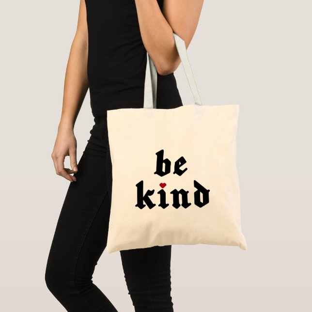 Bolsa Tote Seja gentil - Mensagem Positiva Simples (Frente (produto))