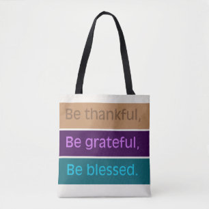 Bolsa Tote 'Seja Grato' Moderno Color-Block 