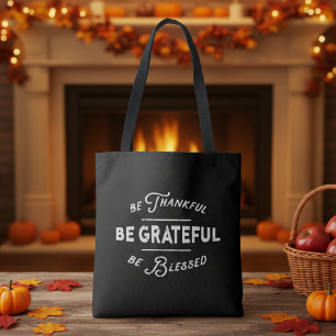 Bolsa Tote Seja grato, seja abençoado, Retro
