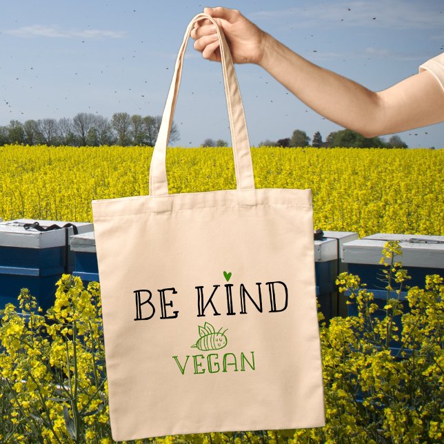 Bolsa Tote Seja Kind Be Vegan (Criador carregado)