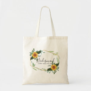 Bolsa Tote Seja Minha Bridesmaid Flowergirl Meritíssimo Obrig