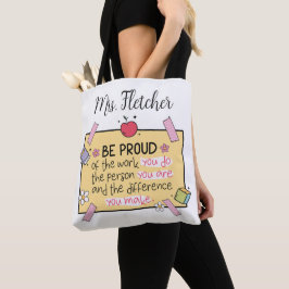 Bolsa Tote Seja Orgulhoso, Professor Personalizado