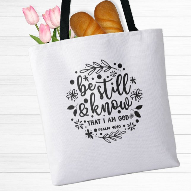 Bolsa Tote Seja sempre inspirador (An inspirational tote bag to remind you that God is with you.)