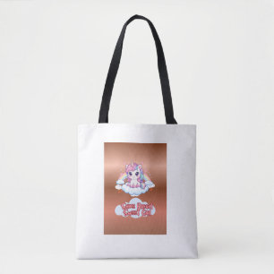 Bolsa Tote Seja Seu Próprio Arco-íris Lindo Unicórnio Meninas
