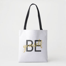 Bolsa Tote Seja sua mensagem de inspiração para a barra de fe