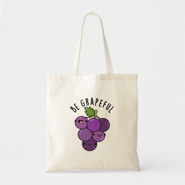 Bolsa Tote Seja Um Canhão De Uvas Positivo Gráfico (Frente)